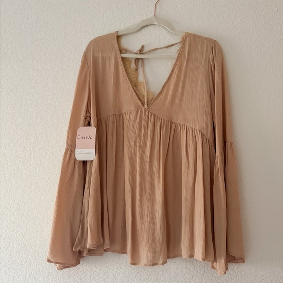 Dress Up Maria Bell Sleeve Babydoll Blouse - Picture 8 of 10